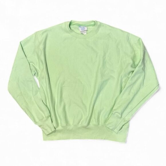 Champion Reverse Weave Sweatshirt Mens L Mint Green Crewneck Pullover Logo - Picture 1 of 9